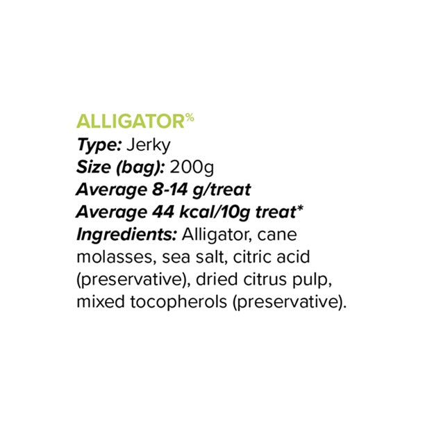 Simple Ingredient Alligator Jerky Treats