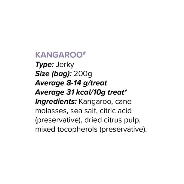 Simple Ingredient Kangaroo Jerky Treats