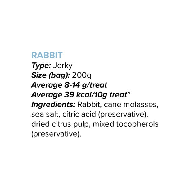 Simple Ingredient Rabbit Jerky Treats