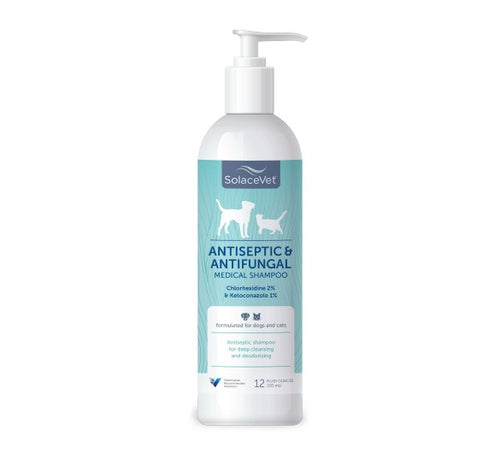 SolaceVet Antiseptic & Antifungal Medical Shampoo 12oz