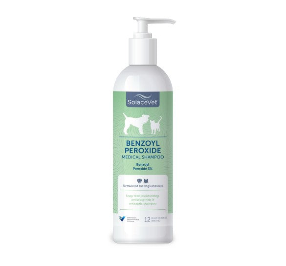 SolaceVet Benzoyl Peroxide Medical Shampoo 12oz