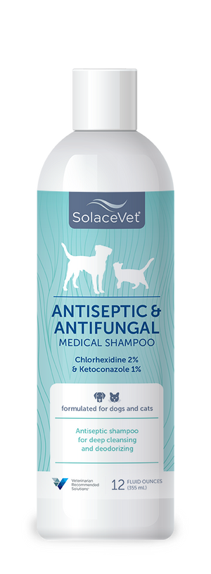 SolaceVet Antiseptic & Antifungal Medical Shampoo 12oz