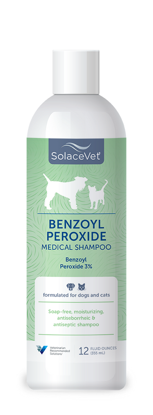 SolaceVet Benzoyl Peroxide Medical Shampoo 12oz