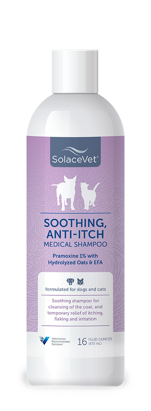 SolaceVet Soothing, Anti-itch Medical Shampoo 16oz